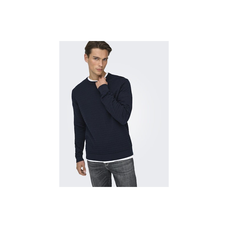 ONLY & SONS Berry Crew Strik - Dark Sapphire