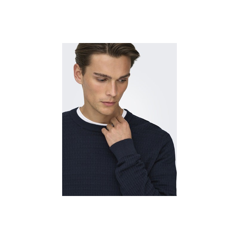 ONLY & SONS Berry Crew Strik - Dark Sapphire