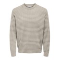 ONLY & SONS Berry Crew Strik - Silver Linning