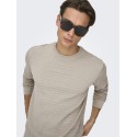 ONLY & SONS Berry Crew Strik - Silver Linning