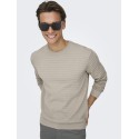 ONLY & SONS Berry Crew Strik - Silver Linning