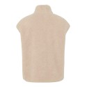 PIECES Sadia Teddy Vest - Silver Gray