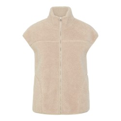 PIECES Sadia Teddy Vest - Silver Gray