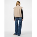PIECES Sadia Teddy Vest - Silver Gray