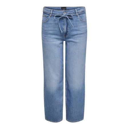 ONLY CARMAKOMA Gianna MW Straight Denim Jeans - Medium Blue Denim