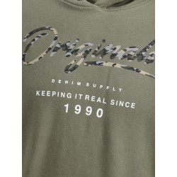JACK & JONES Junior Cameoclub Hoodie - Dusty Olive