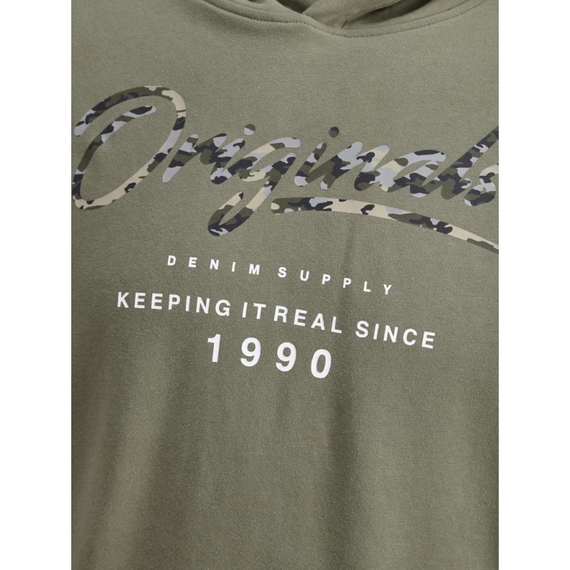 JACK & JONES Junior Cameoclub Hoodie - Dusty Olive