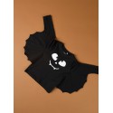 NAME IT Mini Ottor L/S Flagermus Bluse - Sort