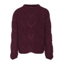 KIDS ONLY Havana L/S Strik Pullover - Tawny Port