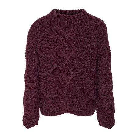 KIDS ONLY Havana L/S Strik Pullover - Tawny Port