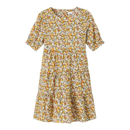 NAME IT Kids Hissine Loose S/S Kjole - Persimmon