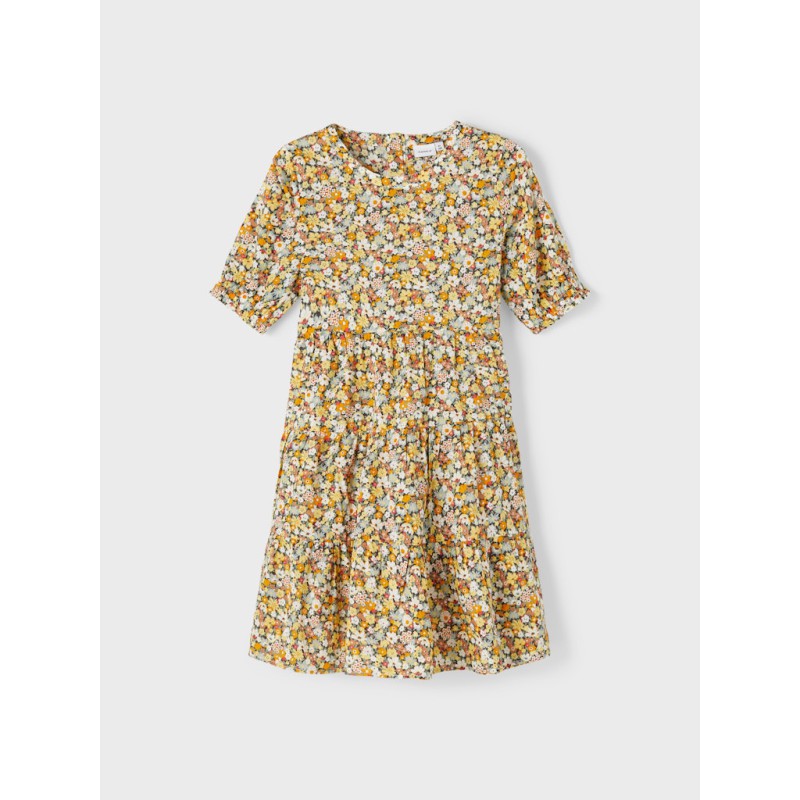 NAME IT Kids Hissine Loose S/S Kjole - Persimmon