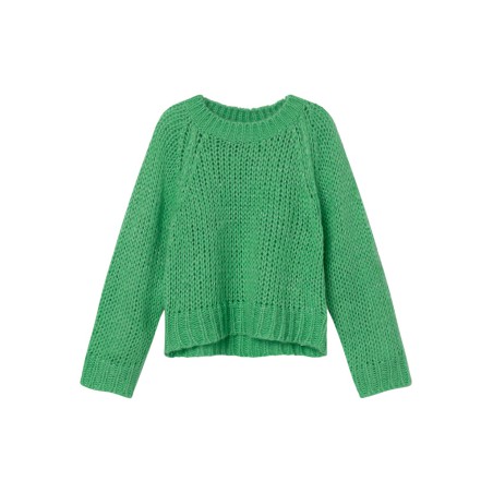 NAME IT Kids Blød Strik Pullover Med Sølv Glimmer - Irish Green