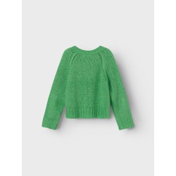 NAME IT Kids Blød Strik Pullover Med Sølv Glimmer - Irish Green