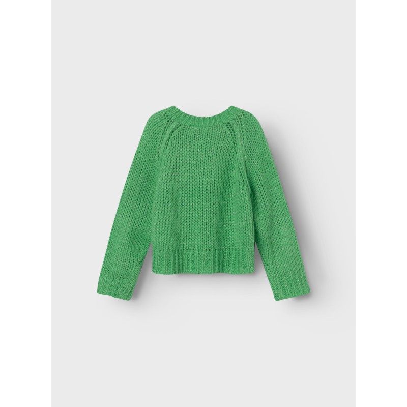 NAME IT Kids Blød Strik Pullover Med Sølv Glimmer - Irish Green