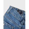 NAME IT MINI pige - Bella Mom fit Jeans - Medium Blue / Sløjfe