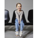 NAME IT MINI pige - Bella Mom fit Jeans - Medium Blue / Sløjfe