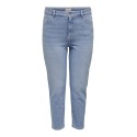 ONLY CARMAKOMA Emily Stretch HW Straight Ankel Denim Jeans - Light Blue Denim