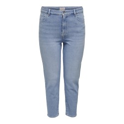 ONLY CARMAKOMA Emily Stretch HW Straight Ankel Denim Jeans - Light Blue Denim