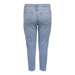 ONLY CARMAKOMA Emily Stretch HW Straight Ankel Denim Jeans - Light Blue Denim