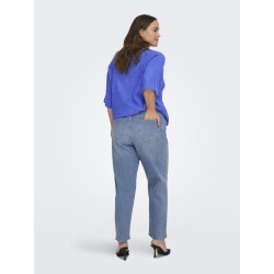ONLY CARMAKOMA Emily Stretch HW Straight Ankel Denim Jeans - Light Blue Denim