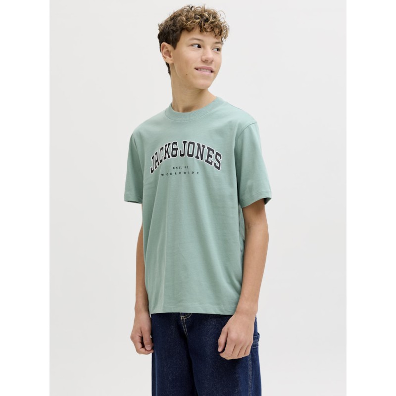 JACK & JONES Junior Caleb Varsity T-shirt - Mineral Blue