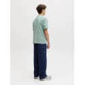 JACK & JONES Junior Caleb Varsity T-shirt - Mineral Blue