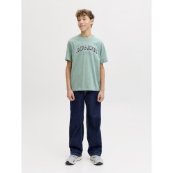 JACK & JONES Junior Caleb Varsity T-shirt - Mineral Blue