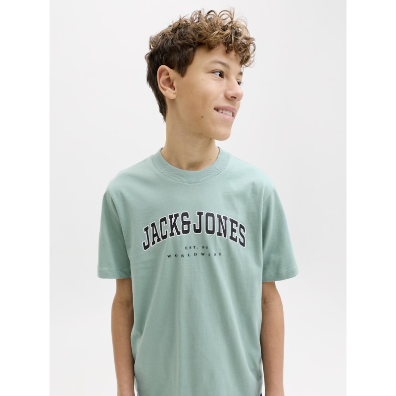 JACK & JONES Junior Caleb Varsity T-shirt - Mineral Blue