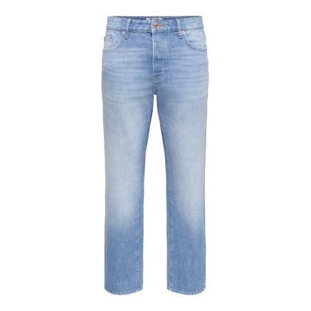 ONLY & SON Edge Straight Denim Jeans - Medium Blue Denim