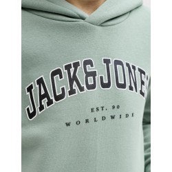 JACK & JONES JUNIOR Caleb Varsity Sweatshirt - Mineral Blue