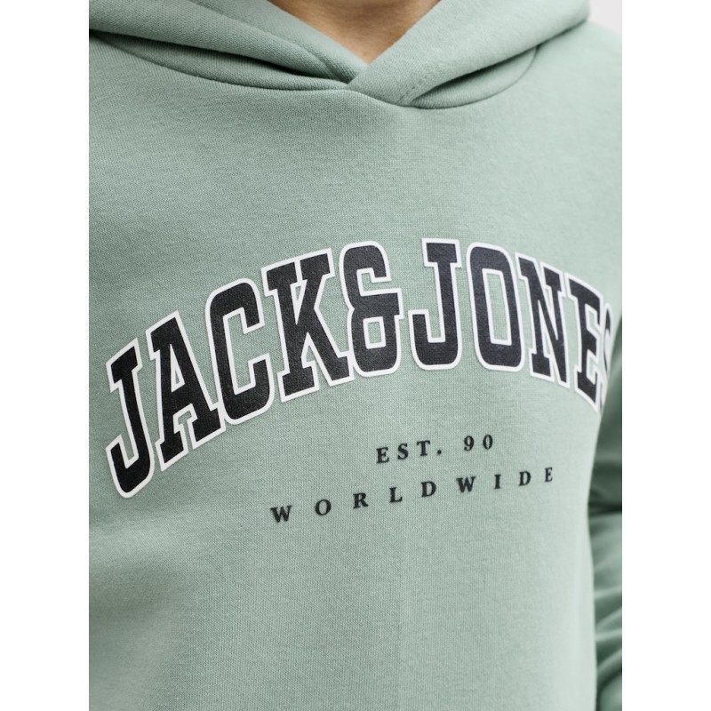 JACK & JONES JUNIOR Caleb Varsity Sweatshirt - Mineral Blue