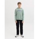 JACK & JONES JUNIOR Caleb Varsity Sweatshirt - Mineral Blue
