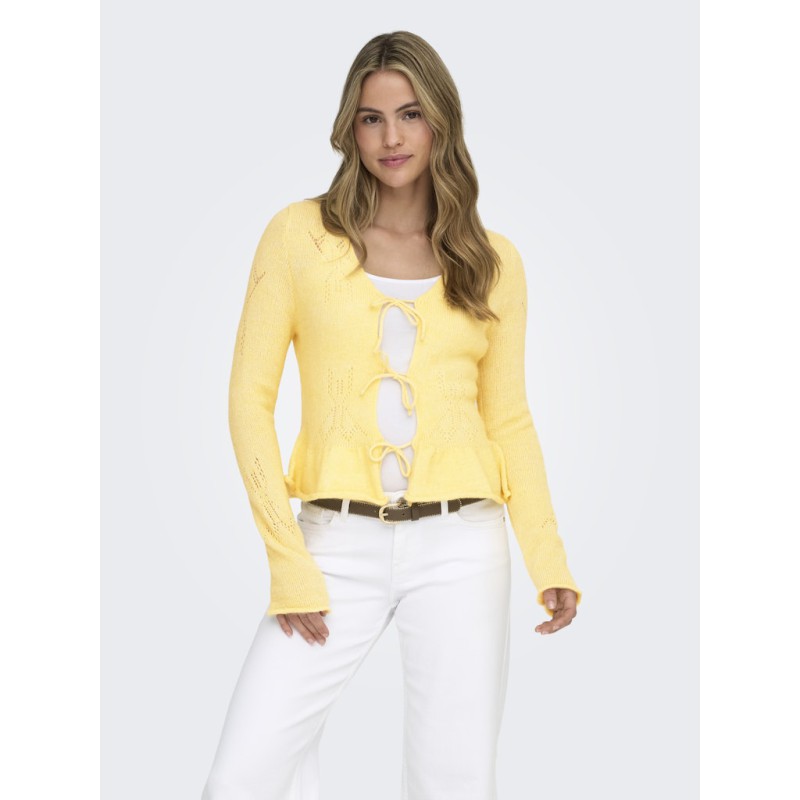 ONLY Helga L/S Snor Strik Cardigan - Sunlight