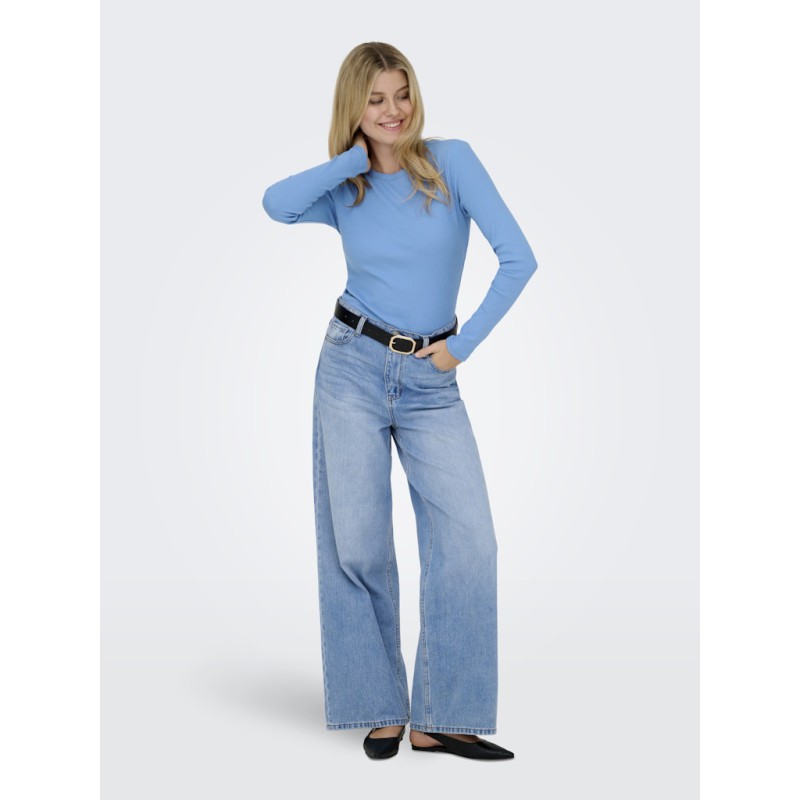 JDY Solar L/S Rund Hals Bluse - Provence