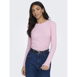 JDY Solar L/S Rund Hals Bluse - Pink Lady