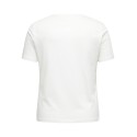 ONLY CARMAKOMA Kita S/S Logo Top - Cloud Dancer