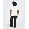 ONLY CARMAKOMA Kita S/S Logo Top - Cloud Dancer