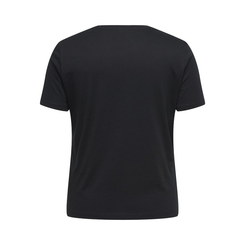 ONLY CARMAKOMA Kita S/S Logo Top - Sort