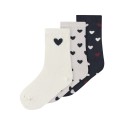 NAME IT Mini Tua 3-pak Hjerte Strømper - Light Grey Melange
