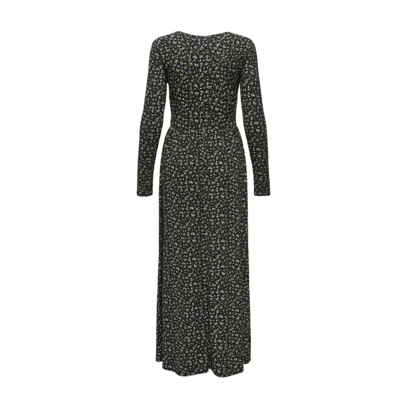 JDY Bowie L/S Blomster Kjole - Sort