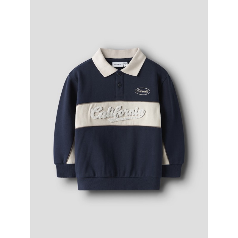 NAME IT Mini Tucan L/S Regular Polo Sweat - Navy Blazer