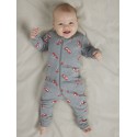 NAME IT Baby Brandbil Lynlås Natdragt 2-pak - Grey Melange