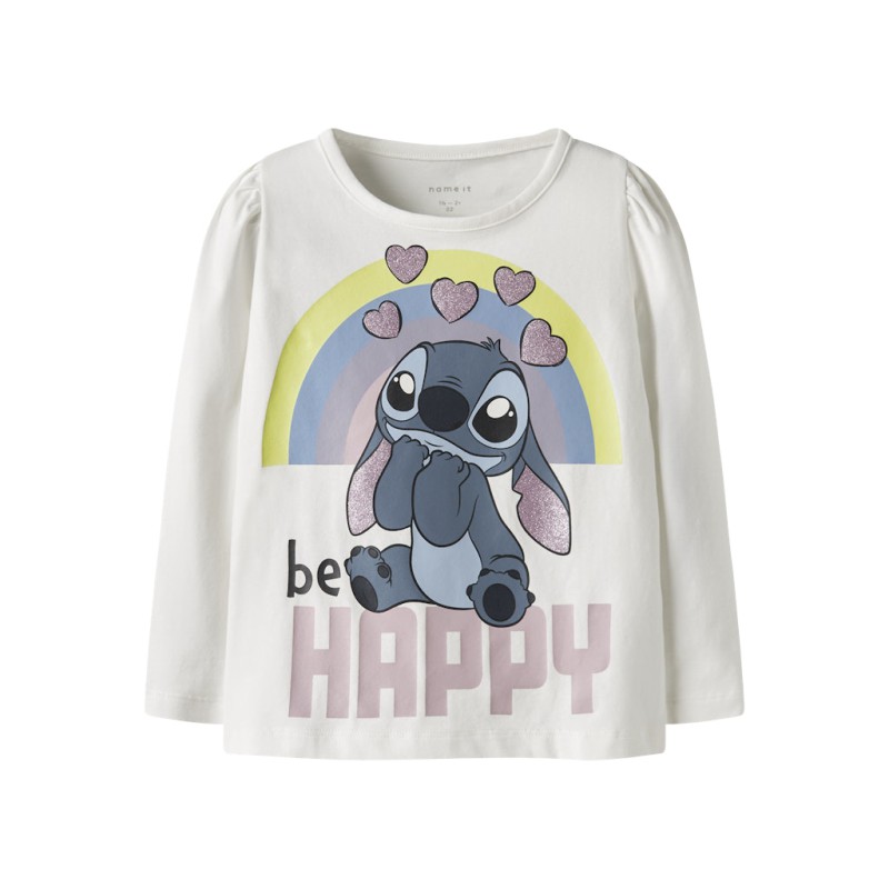NAME IT Mini DIana Stitch L/S Bluse - Cloud Dancer