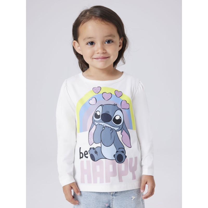 NAME IT Mini DIana Stitch L/S Bluse - Cloud Dancer