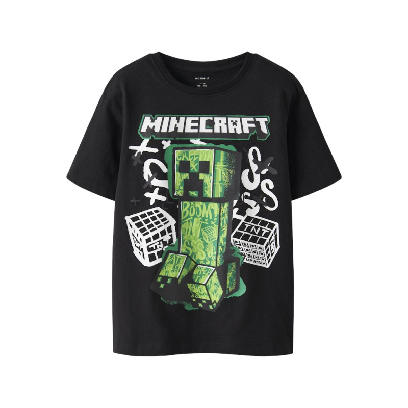 NAME IT Kids Di Minecraft S/S Regular T-shirt - Sort