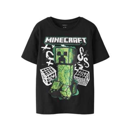 NAME IT Kids Di Minecraft S/S Regular T-shirt - Sort