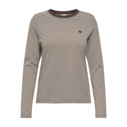 JDY Pisa L/S Print Bluse - Coffee Bean / Sandshell