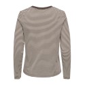 JDY Pisa L/S Print Bluse - Coffee Bean / Sandshell