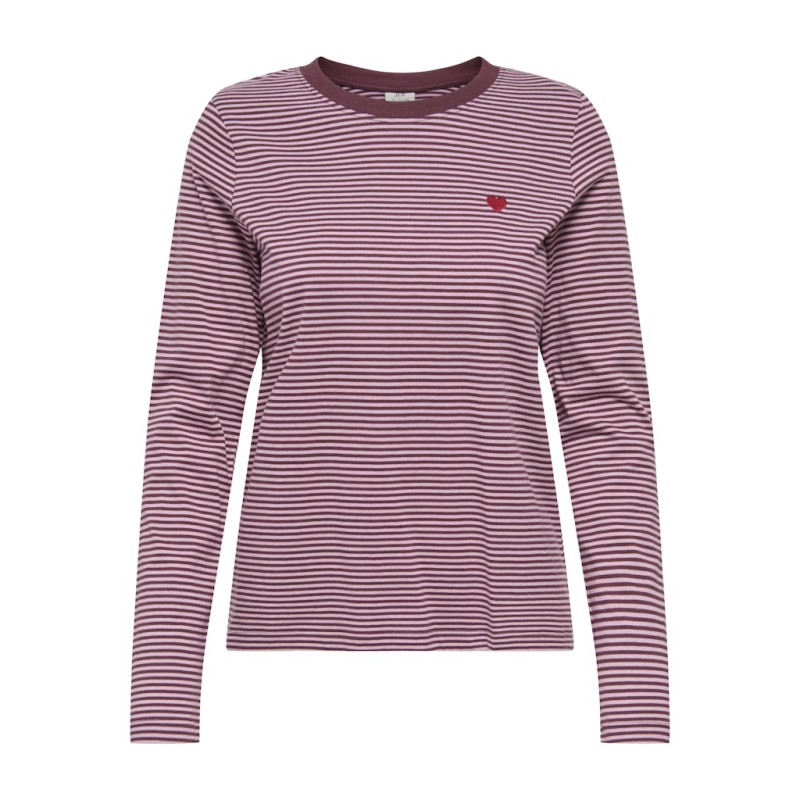 JDY Pisa L/S Print Bluse - Windsor Wine